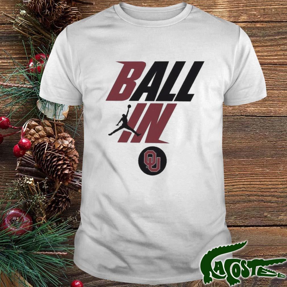 Jordan Youth Oklahoma Sooners White 2022 Basketball Ball In Bench Shirt