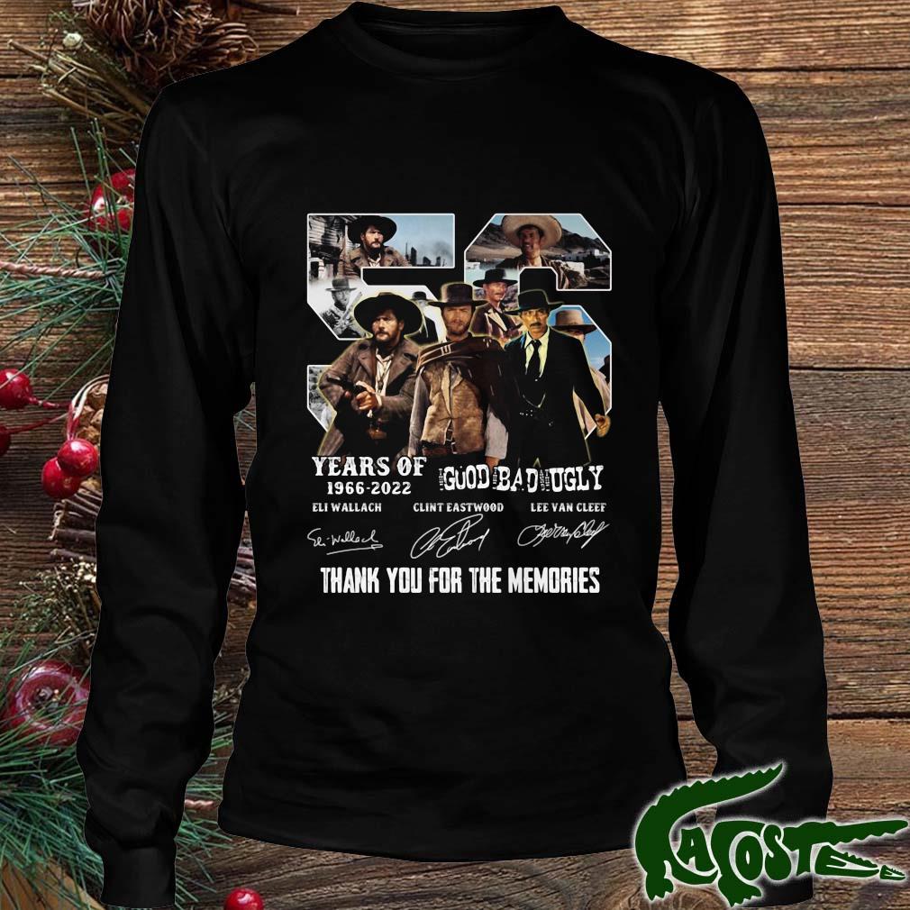 56 Years Of 1966 2022 The Good The Bad And The Ugly Signatures Thank You Shirt Longsleeve den