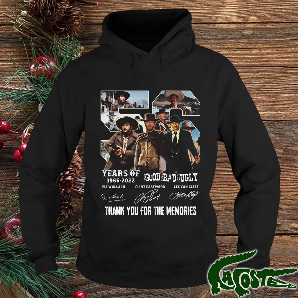 56 Years Of 1966 2022 The Good The Bad And The Ugly Signatures Thank You Shirt hoodie