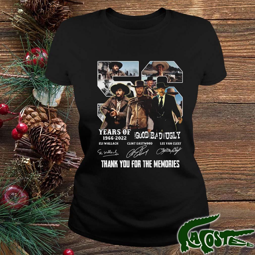 56 Years Of 1966 2022 The Good The Bad And The Ugly Signatures Thank You Shirt ladies