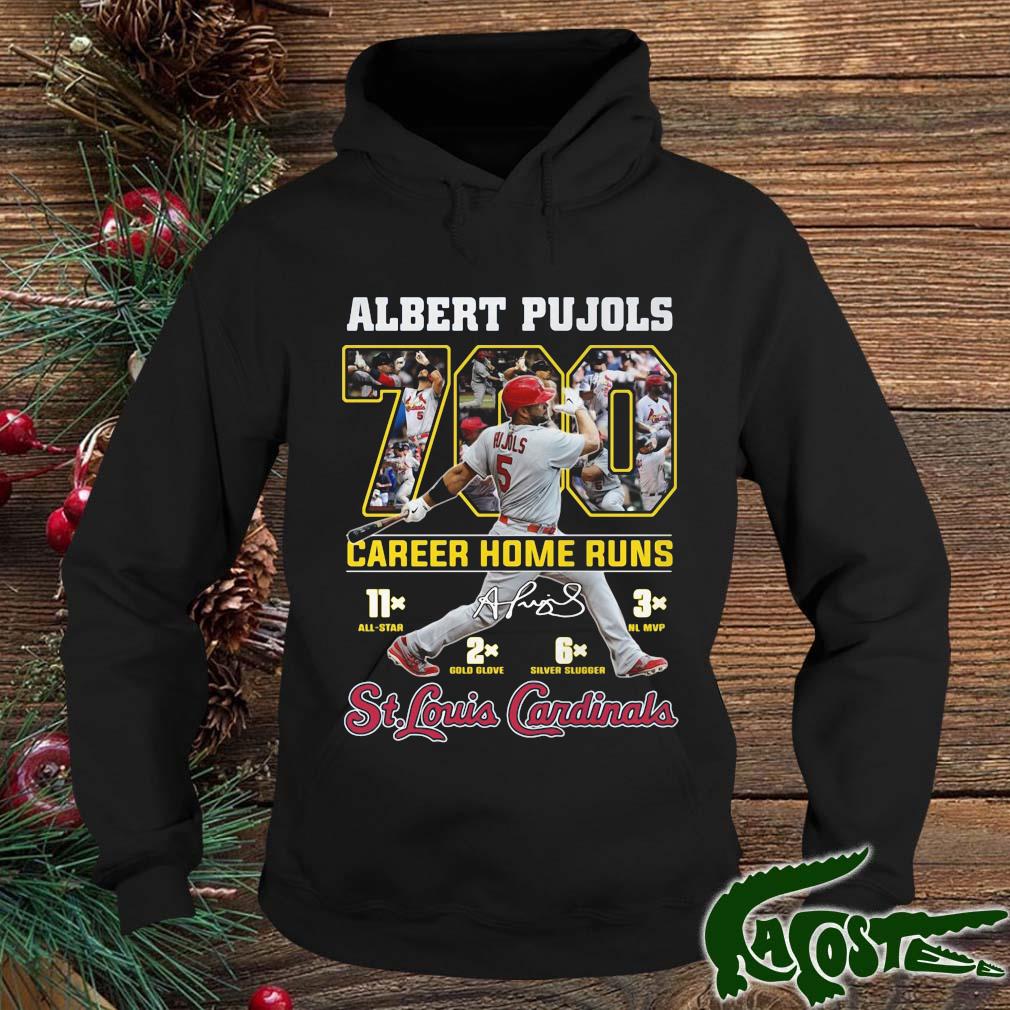 Albert Pujols 700 Career Home Runs Signature St Louis Cardinals Shirt hoodie