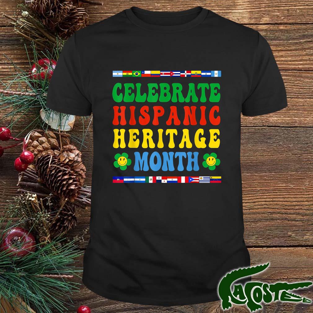 Celebrate Hispanic Heritage Month Latino Hippie Country Flag T-shirt