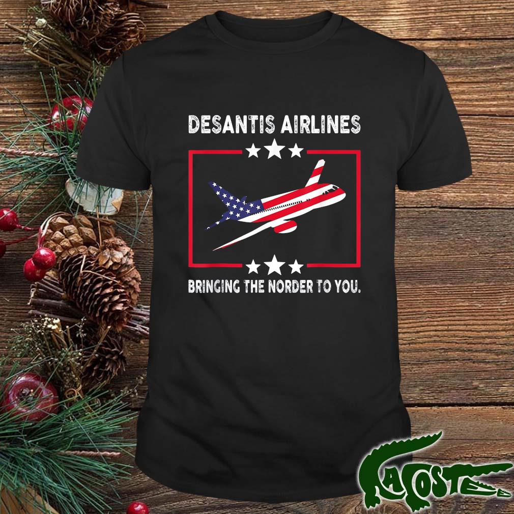 Desantis Airlines Political Meme Us Flag T-shirt