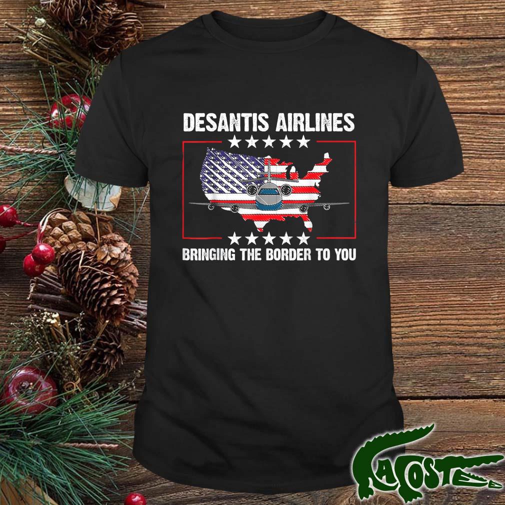 Desantis Airlines Political Usa Flag T-shirt