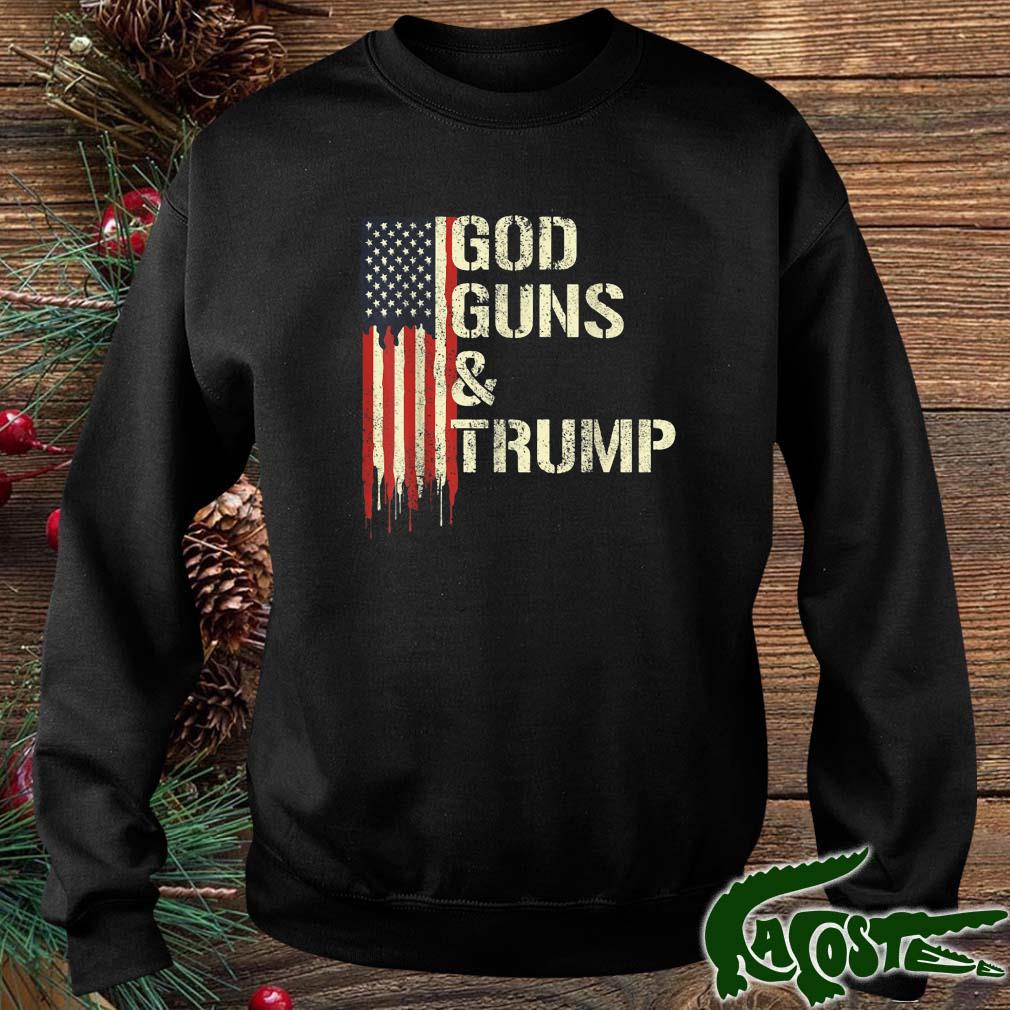 God Gun And Trump I 2nd Amendment Trump Flag America T-s sweater
