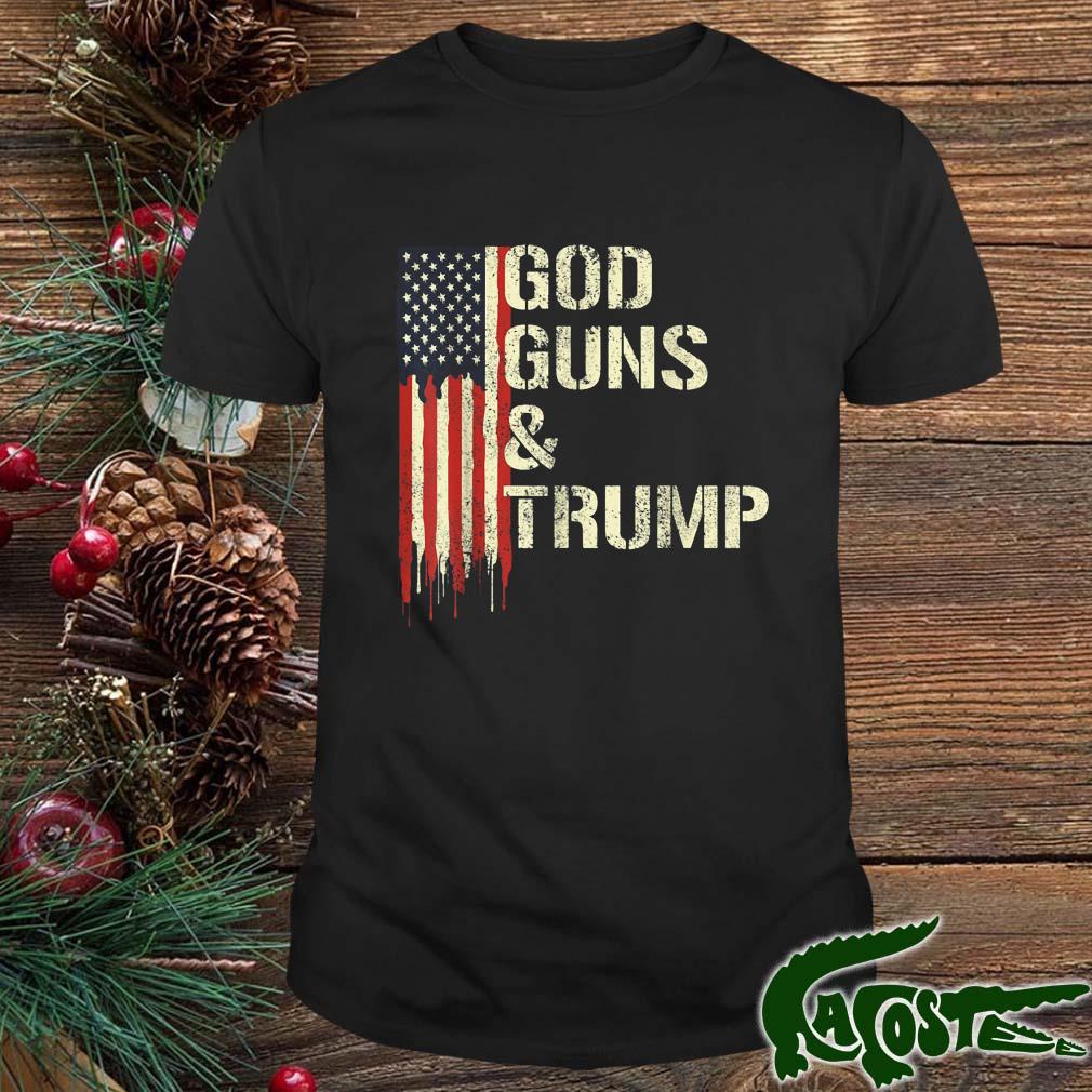 God Gun And Trump I 2nd Amendment Trump Flag America T-shirt