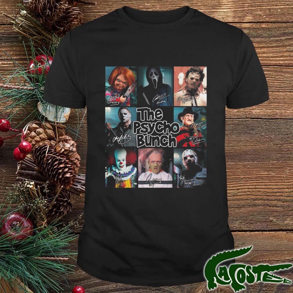 Horror Movies Characters The Psycho Bunch Halloween Signatures Shirt