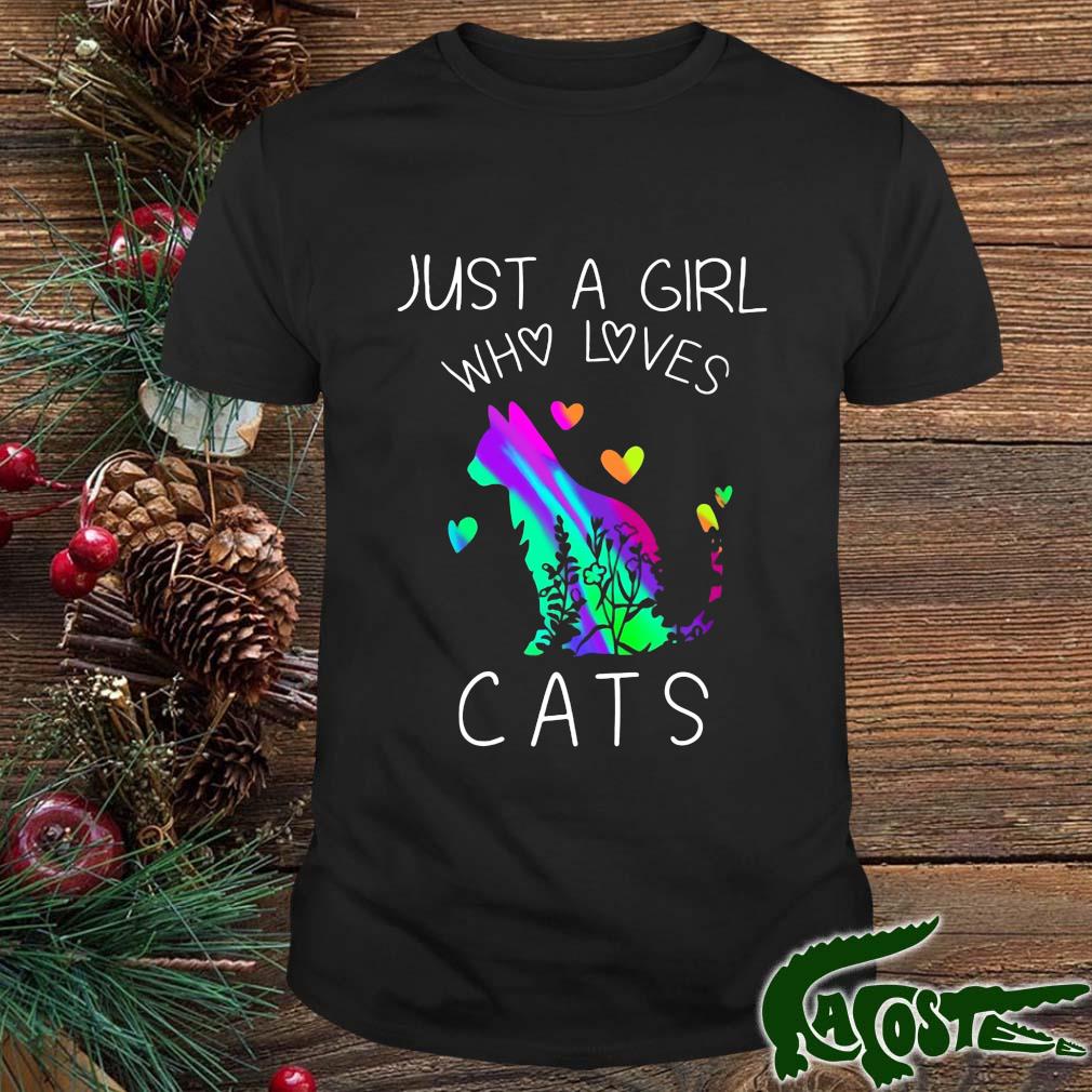 Just A Girl Who Loves Cats Tie Dye Shirt