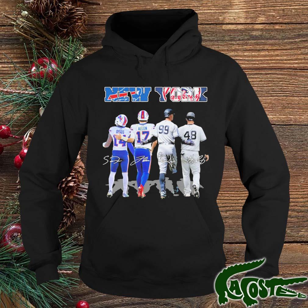New York Sports Stefon Diggs Josh Allen Aaron Judge And Anthony Vincent Rizzo Signatures Shirt hoodie