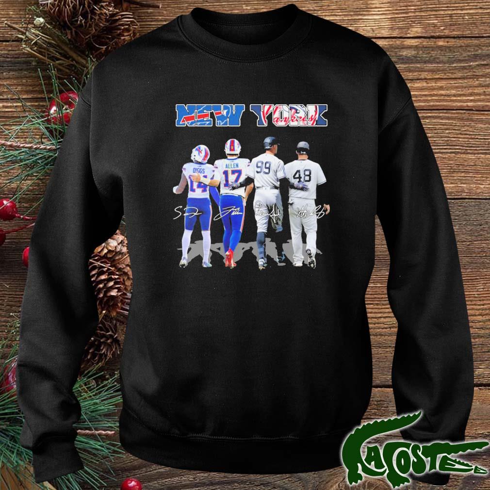 New York Sports Stefon Diggs Josh Allen Aaron Judge And Anthony Vincent Rizzo Signatures Shirt sweater