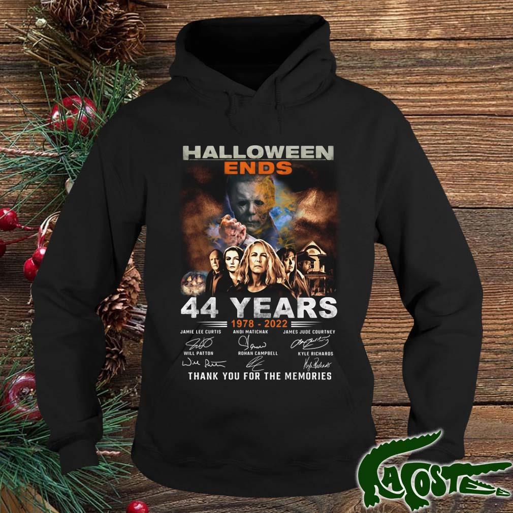 Official Halloween Ends 44 Years 1978 2022 Signatures Thank You For The Memories T-s hoodie