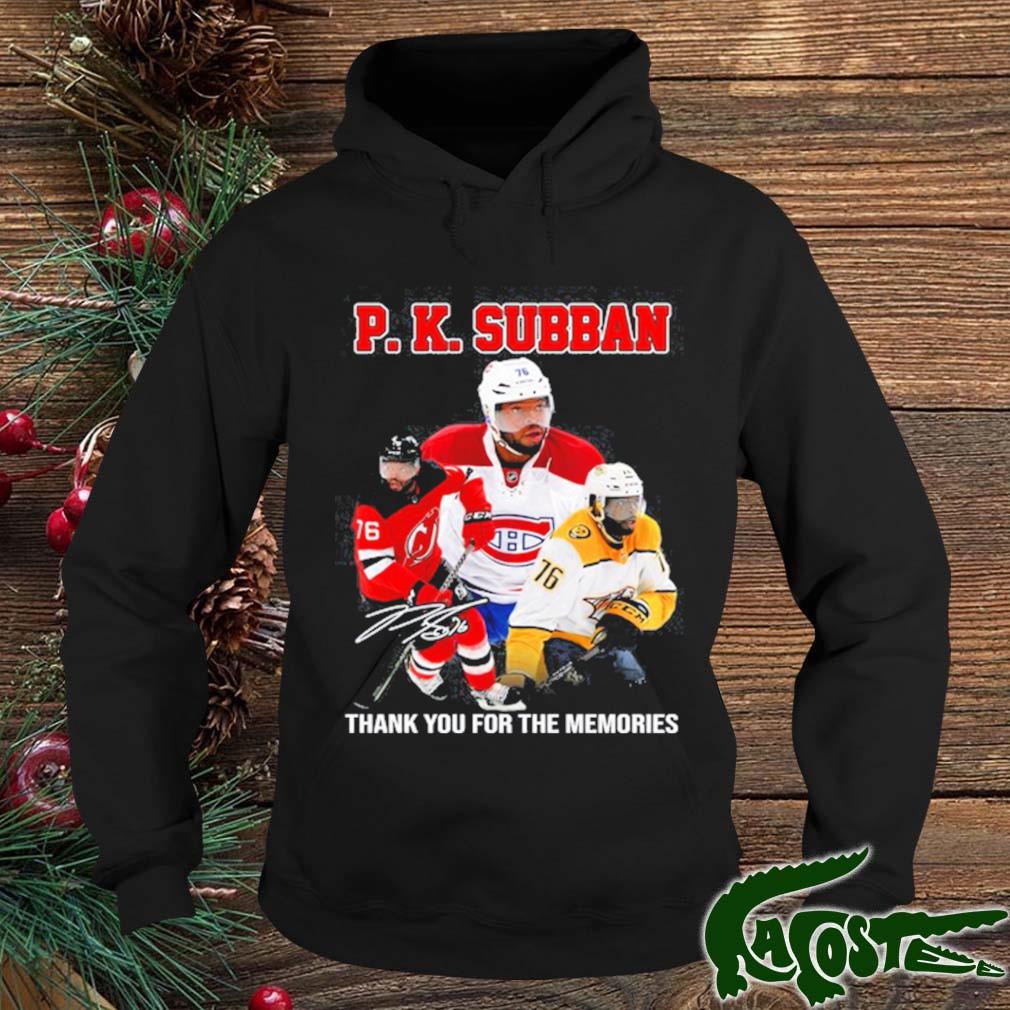 P. K. Subban Thank You For The Memories Signature Shirt hoodie