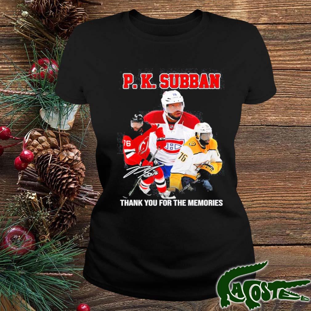 P. K. Subban Thank You For The Memories Signature Shirt ladies