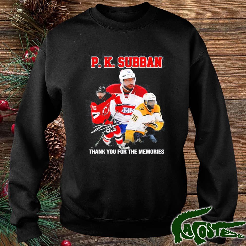 P. K. Subban Thank You For The Memories Signature Shirt sweater