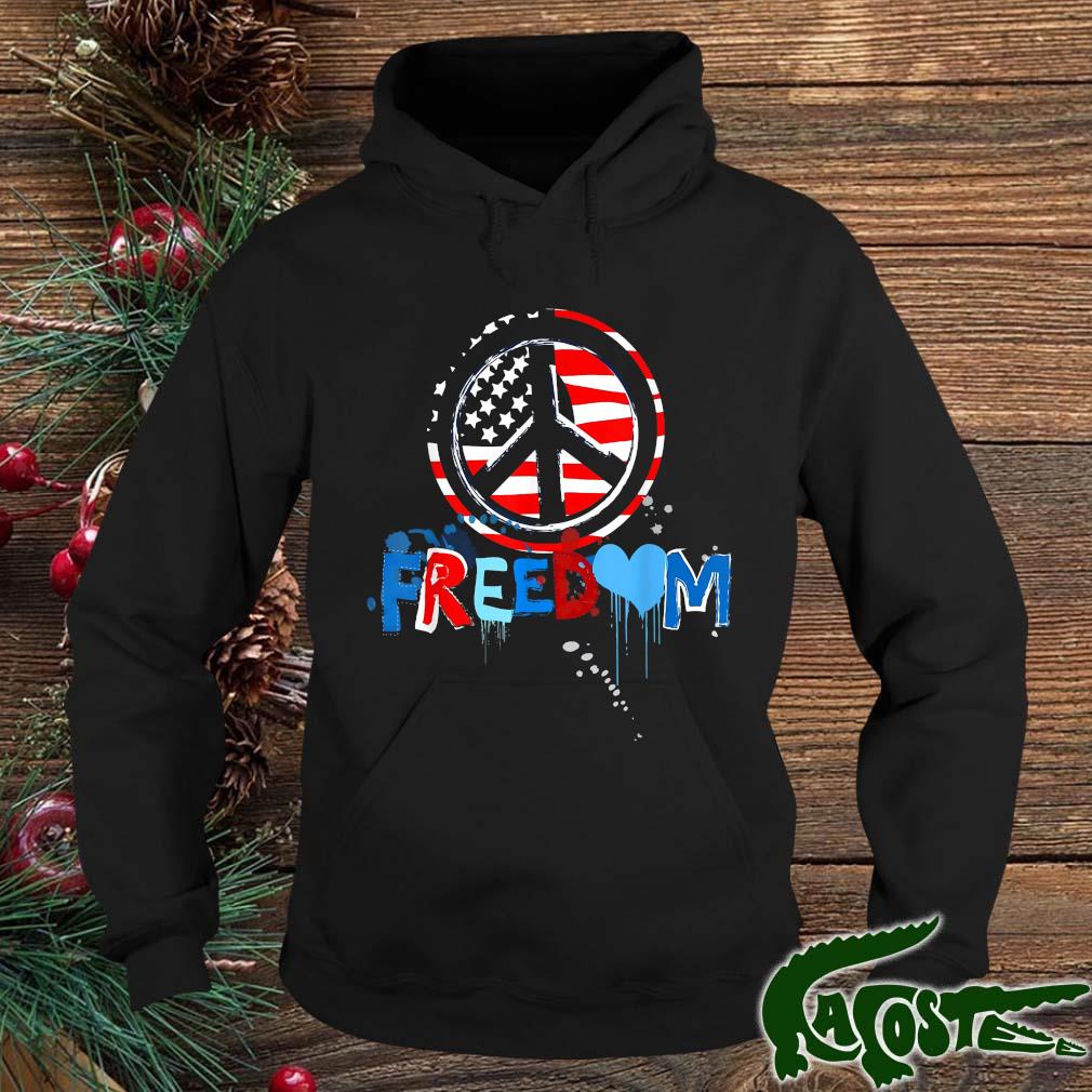 Patriotic Peace Sign Usa Flag Freedom Vote T-s hoodie