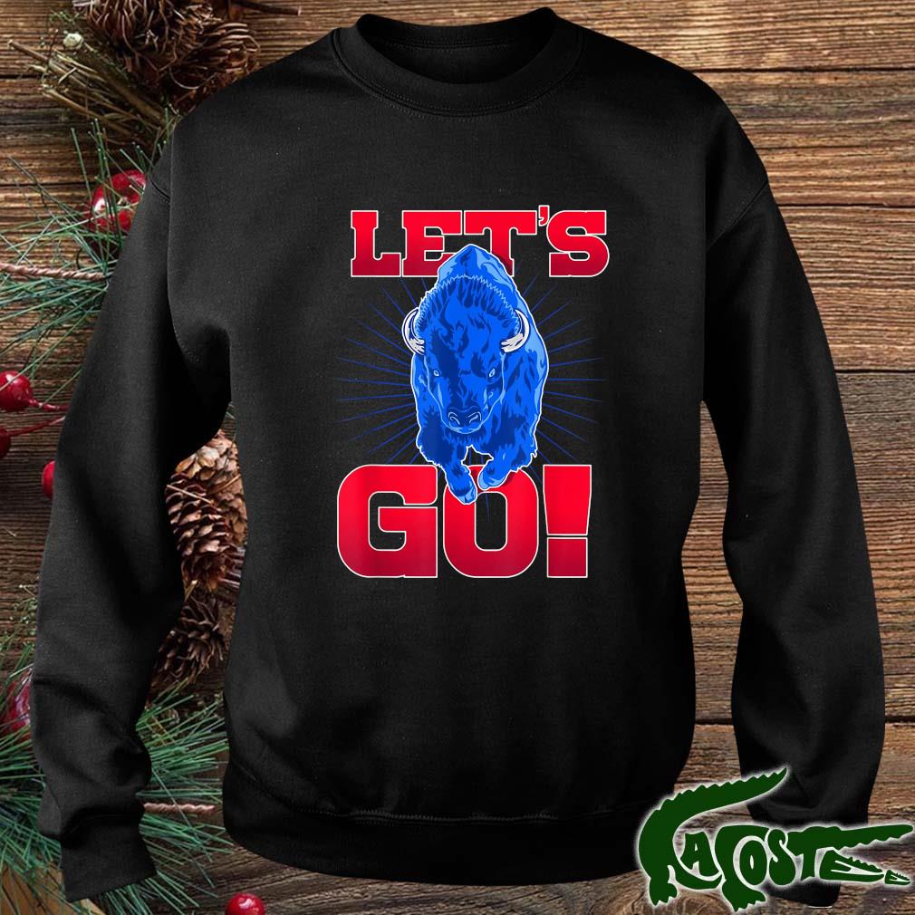 Red ' Blue Buffalo Let's Go Buffalo T-s sweater