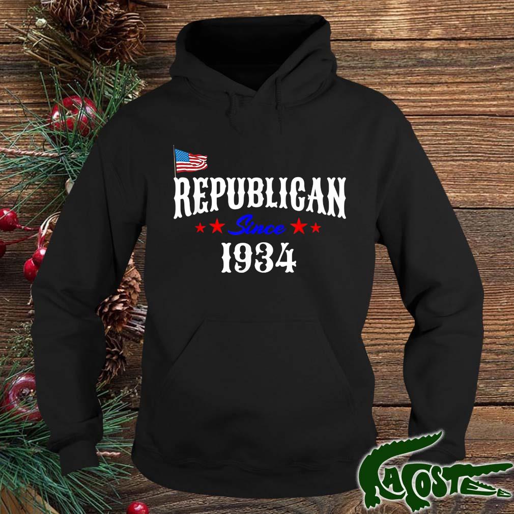 Republican Since 1934 Born Patriotic Usa Flag Birthday Shirt hoodie