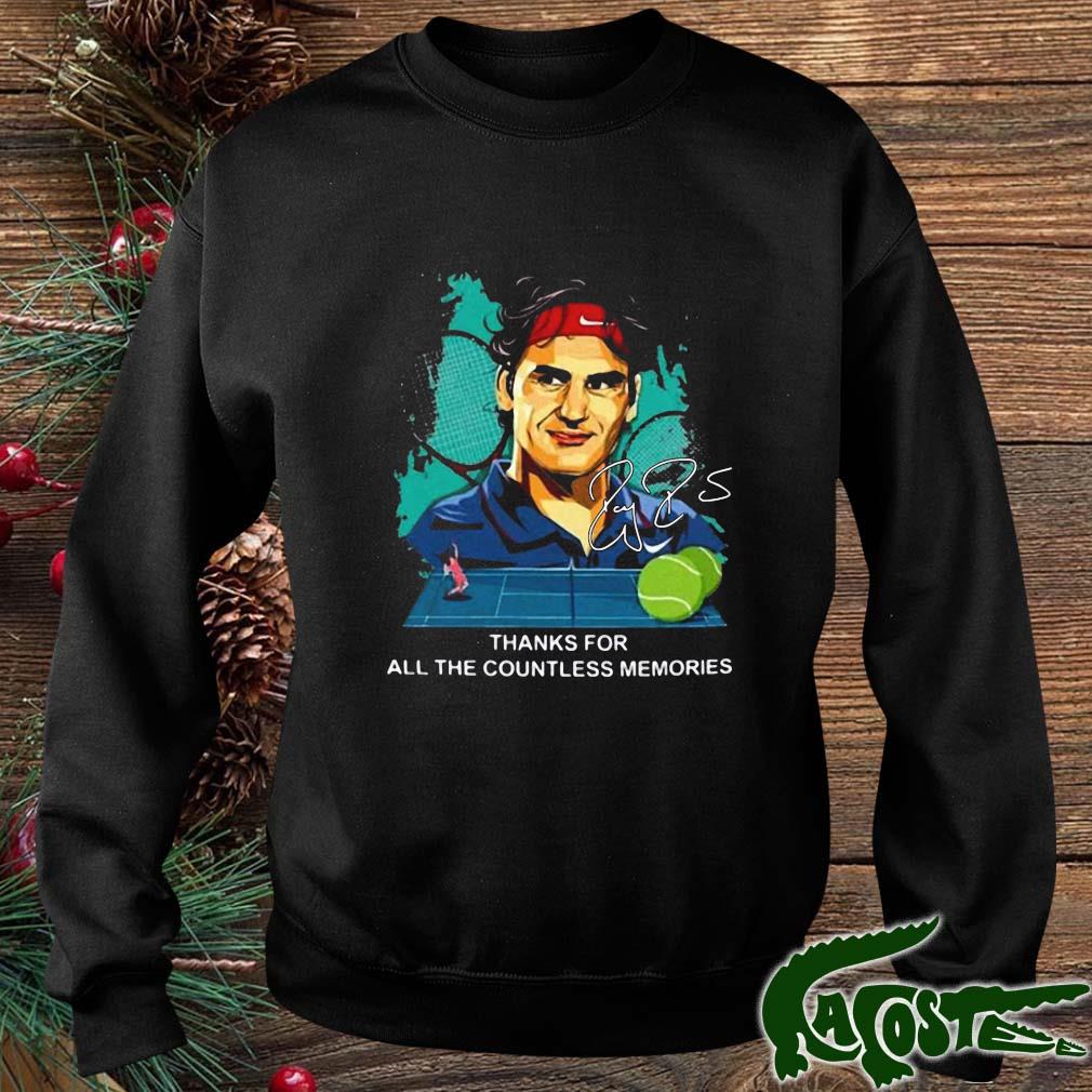 Roger Federer Thank For All The Countless Memories Signature Shirt sweater