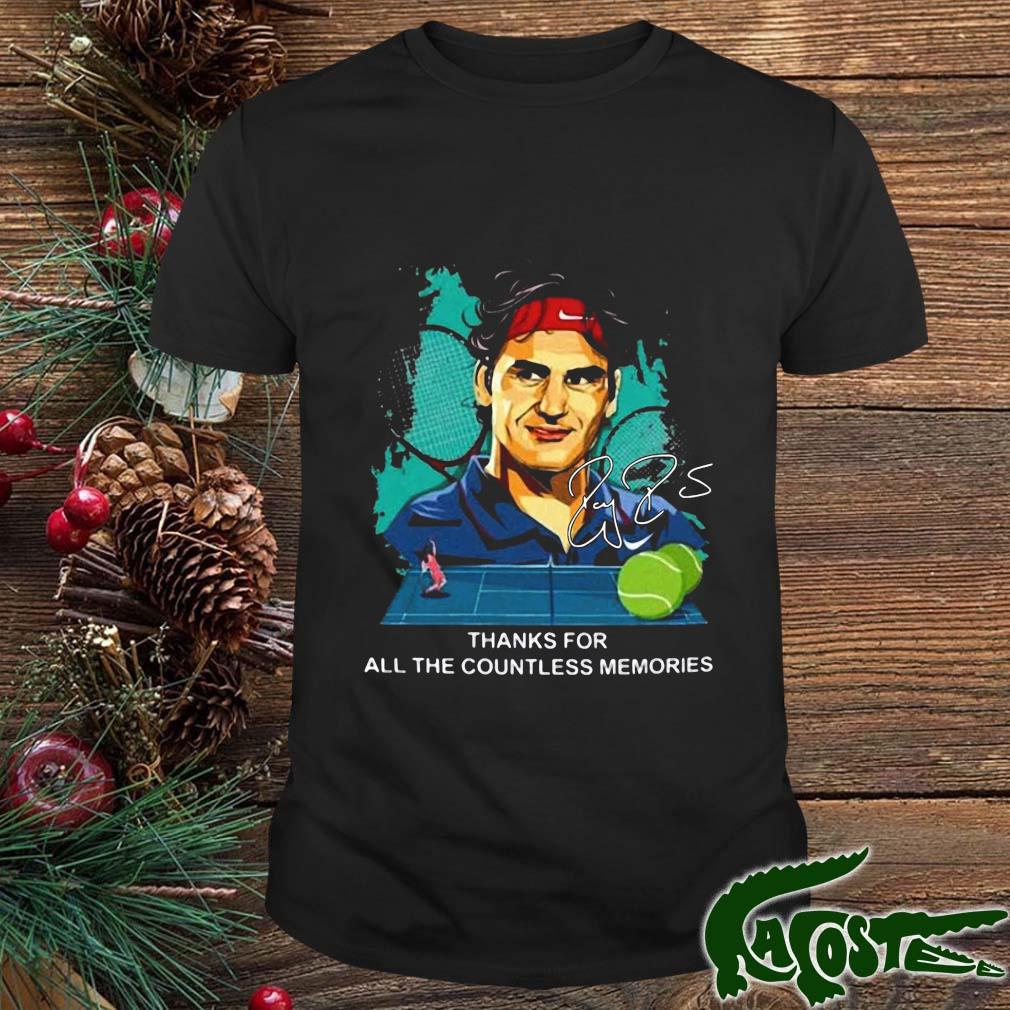 Roger Federer Thank For All The Countless Memories Signature Shirt