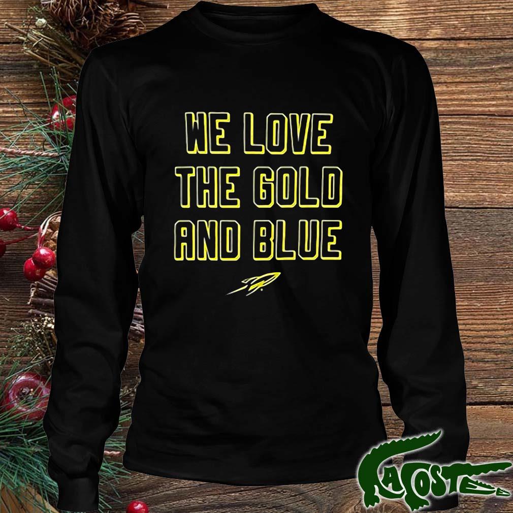 We Love The Gold And Blue Ut Shirt Longsleeve den