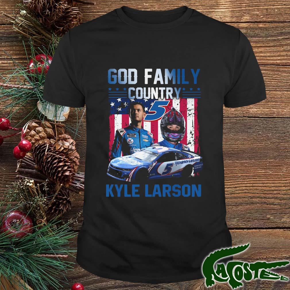 God Family Country Kyle Larson Usa Flag 2022 Shirt