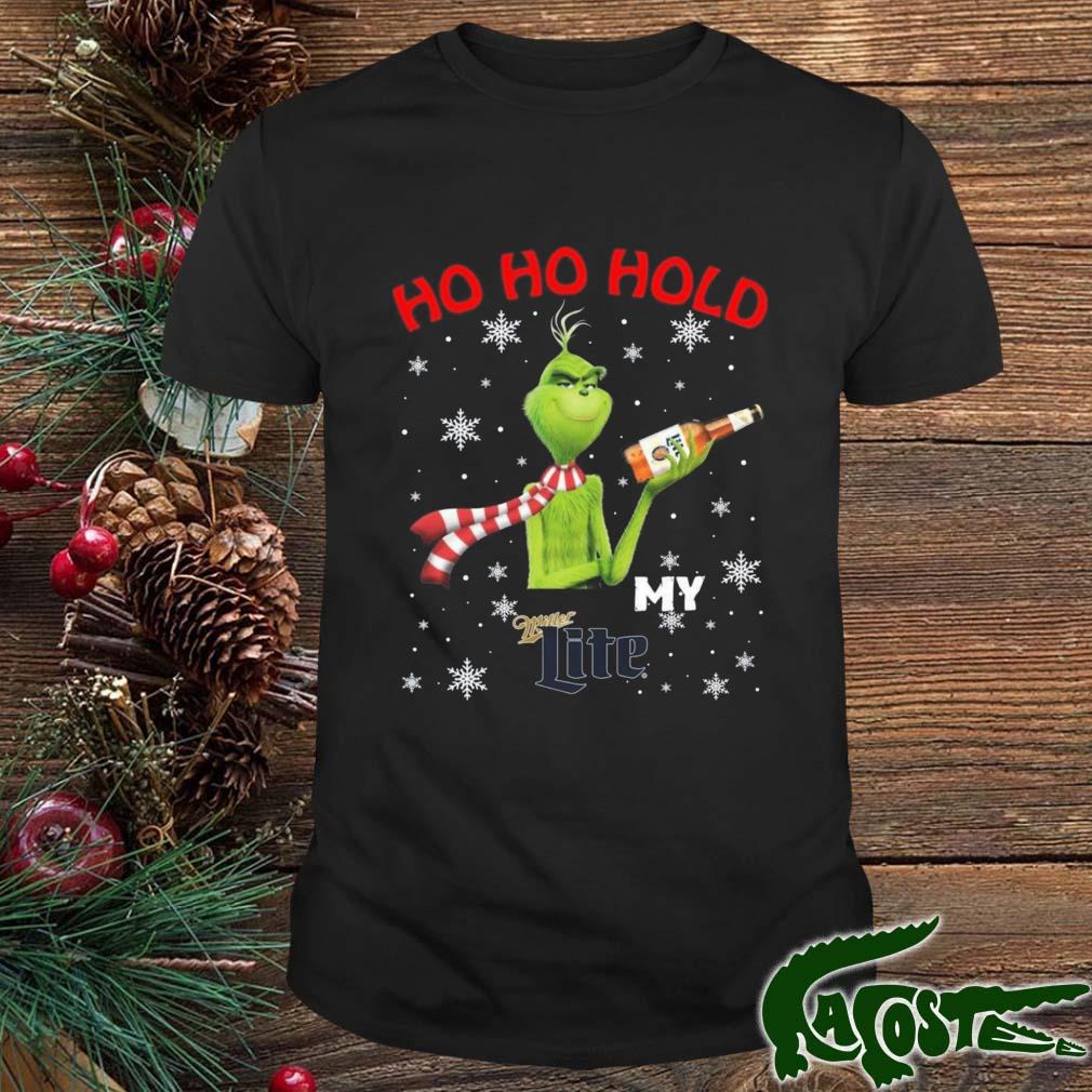 Grinch Ho Ho Hold My Miller Lite Christmas 2022 Sweater