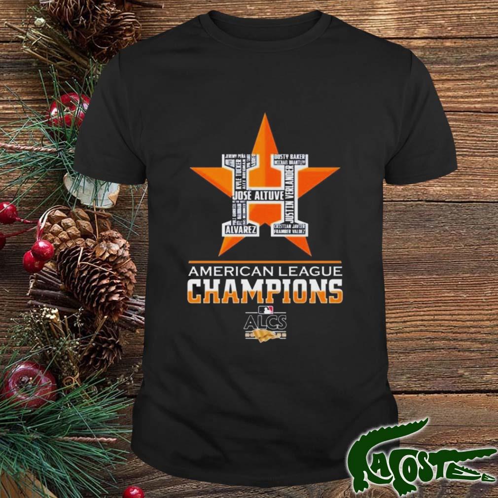 Houston Astros Skyline Player Names American League Champions Mlb 2022 T-shirt