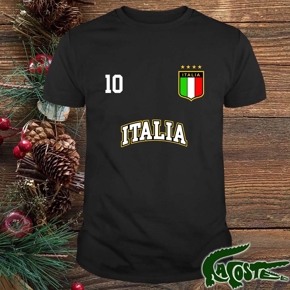 Italia Team Sports Number 10 Italy Soccer Italian Flag Shirt