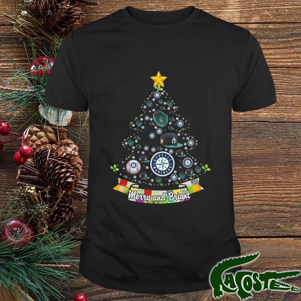 Merry And Bright Seattle Mariners Mlb Christmas Tree 2022 Shirt