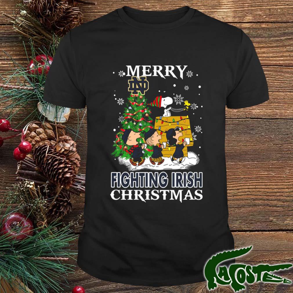 Merry Christmas Notre Dame Fighting Irish Peanuts Ugly 2022 Sweater