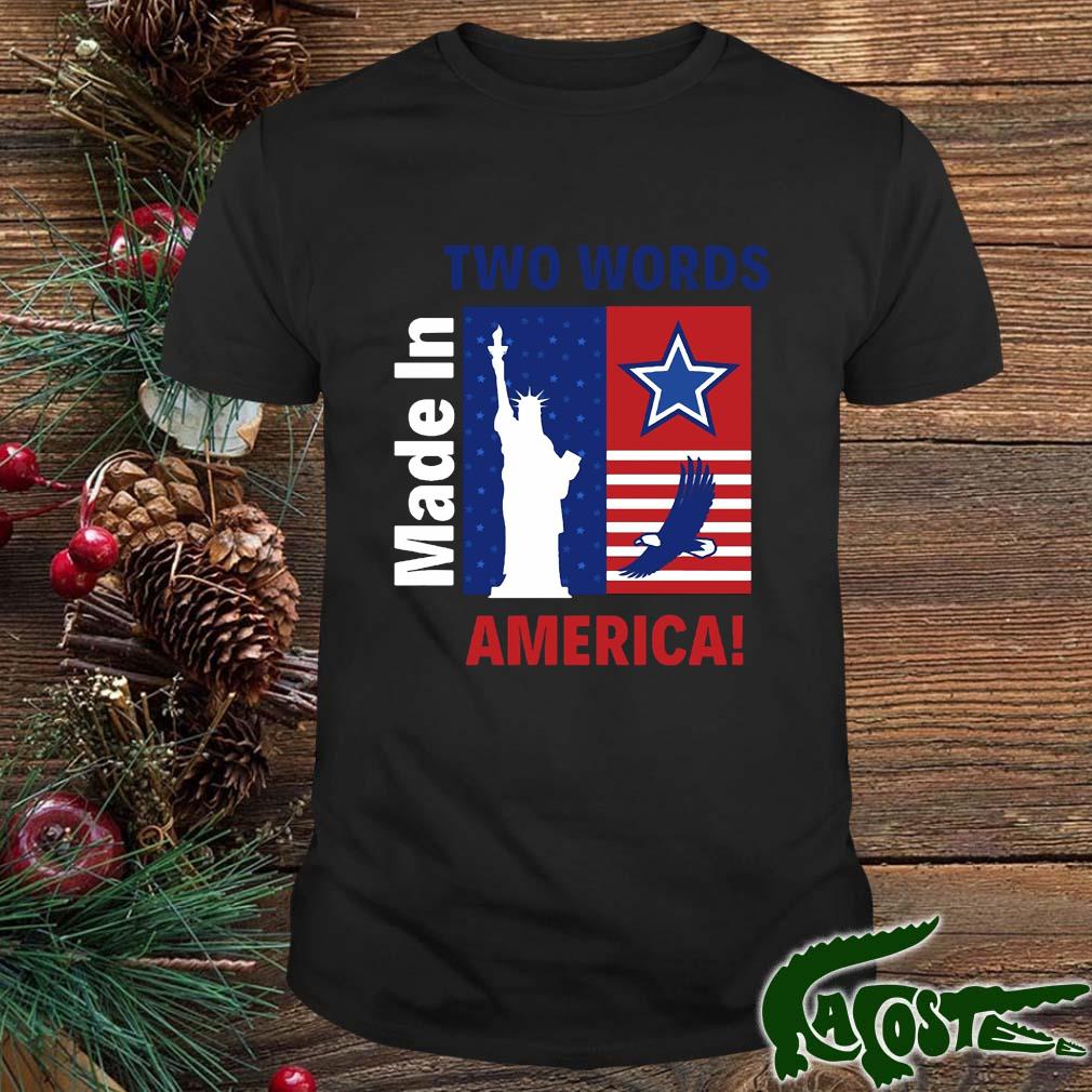 Two Words Made In America Political Quote 2022 T-shirt
