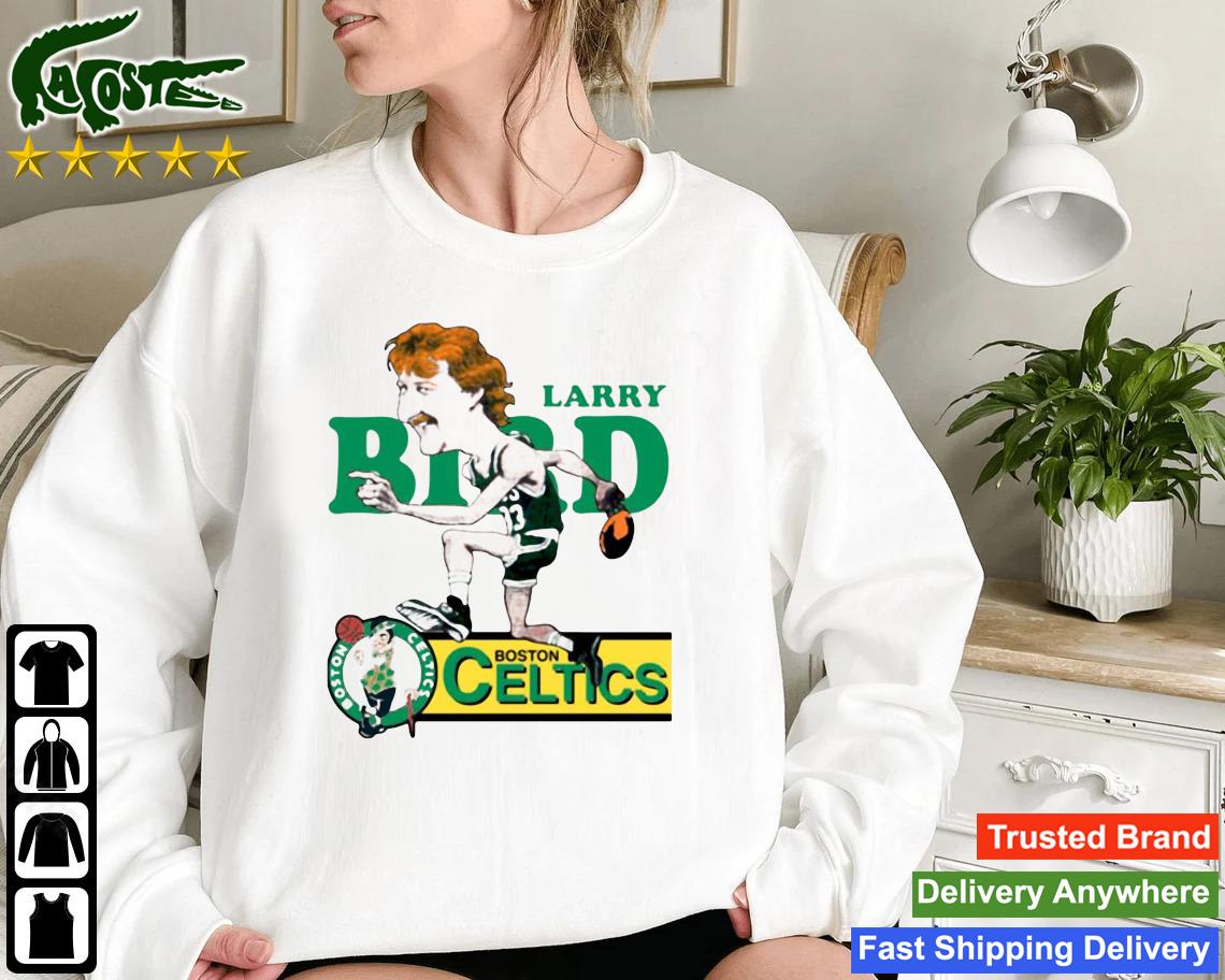 Larry Bird Retro Boston Celtics Basketball Cartoon Sweatshirt
