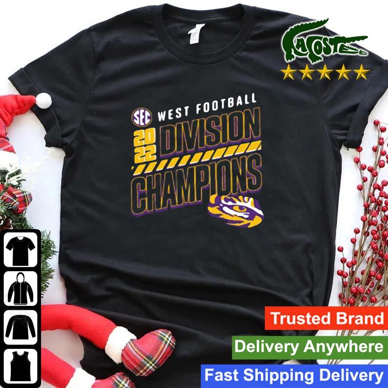 Lsu Tigers 2022 Sec West Division Football Champions Slanted Knockout Sweats Shirt
