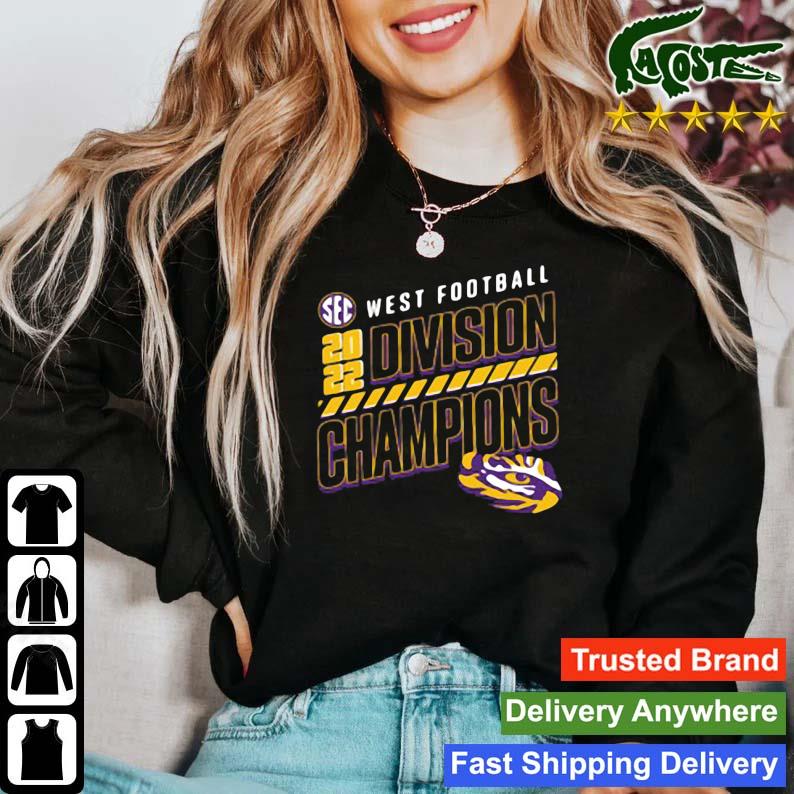 Lsu Tigers 2022 Sec West Division Football Champions Slanted Knockout Sweats Sweater
