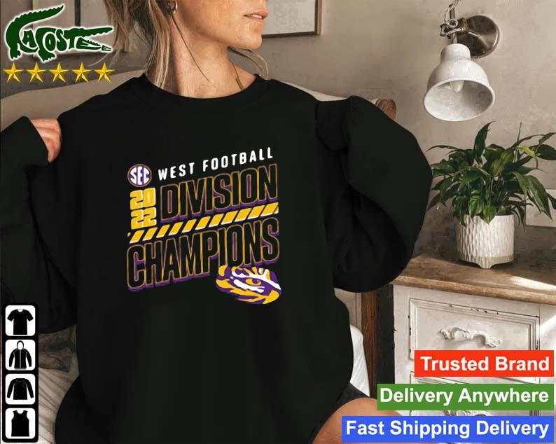 Lsu Tigers 2022 Sec West Division Football Champions Slanted Knockout Sweatshirt