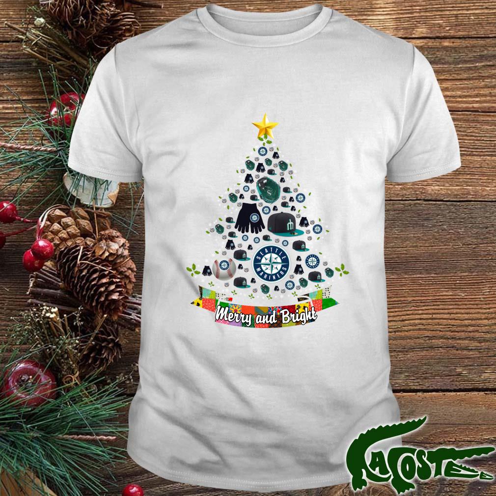 Merry And Bright Seattle Mariners Mlb Christmas Tree 2022 Shirt