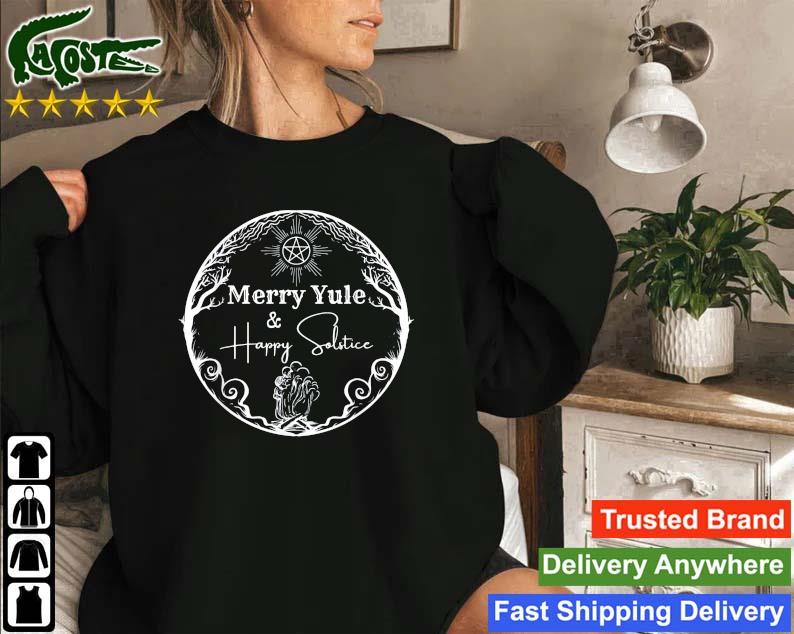 Merry Yule Happy Solstice Vintage Christmas Goth Holiday Sweatshirt