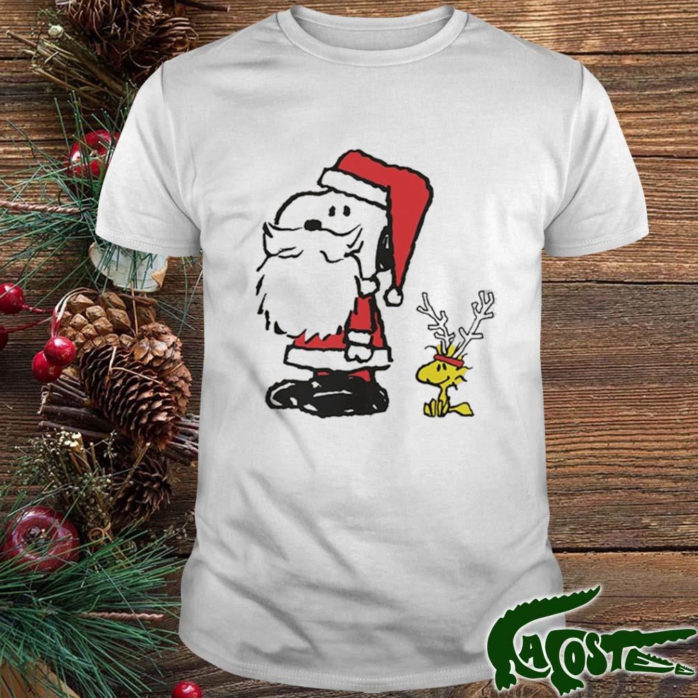 Peanuts Snoopy And Woodstock Santa Antlers Christmas Family Pajama 2022 Sweater