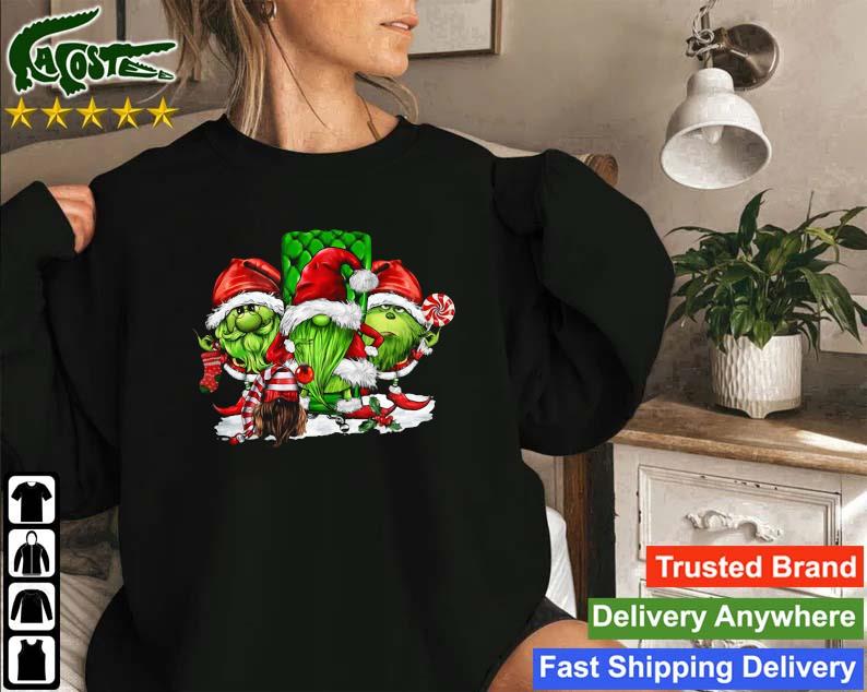 Santa Gnomes On Grinch Merry Christmas Sweatshirt