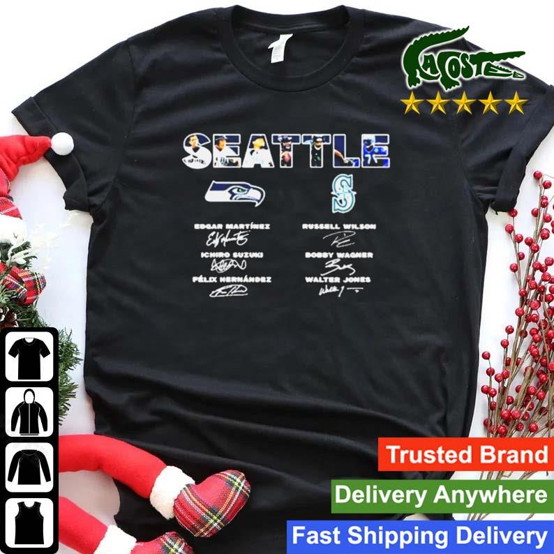 Seattle Sport Teams Edgar Martinez Russell Wilson Corp Suzuki Signatures Sweats Shirt