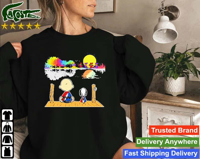 Snoopy And Charlie Brown Grateful Dead Guitar Lake Sweatshirt