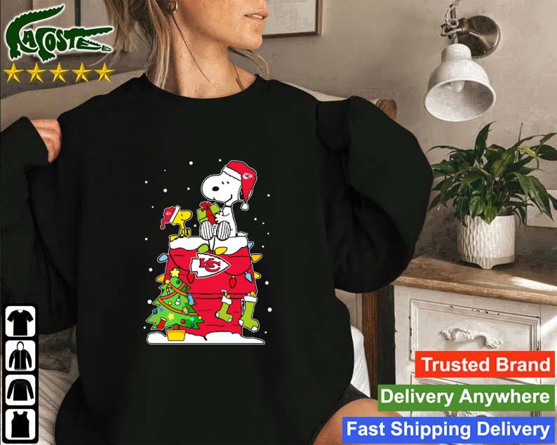 Snoopy And Woodstock Kansas City Chiefs Merry Christmas Sweatshirt