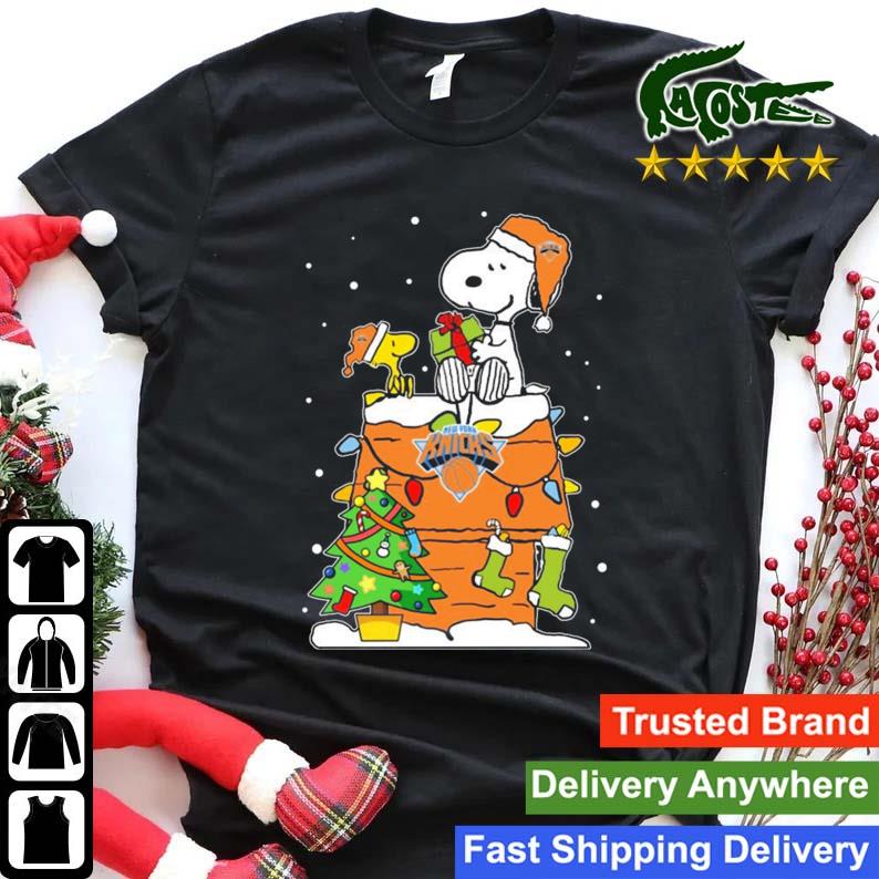 Snoopy And Woodstock New York Knicks Merry Christmas Sweats Shirt