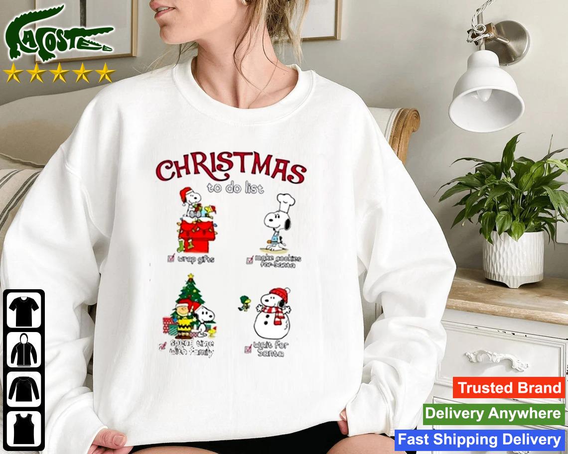 Snoopy Dog Christmas Xmas To Do List 2022 Sweatshirt