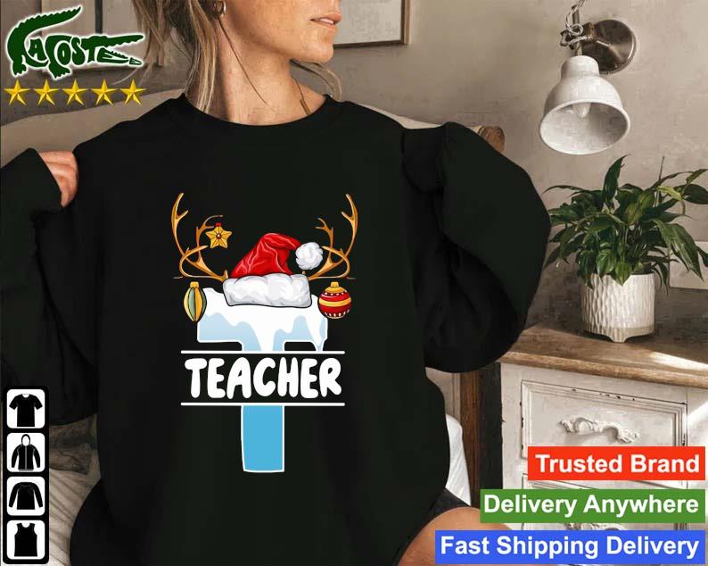Teacher Hat Christmas Sweatshirt