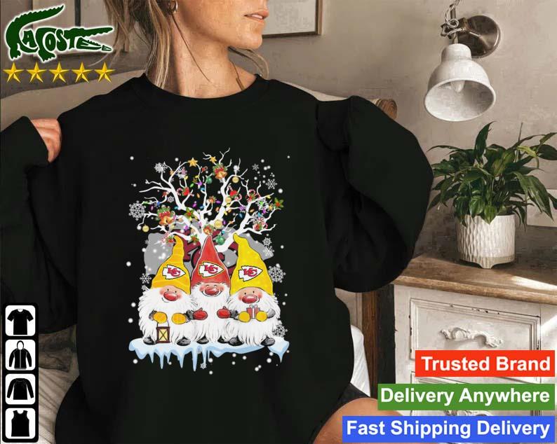 Three Gnomes Kansas City Chiefs Light Christmas Sweatshirt