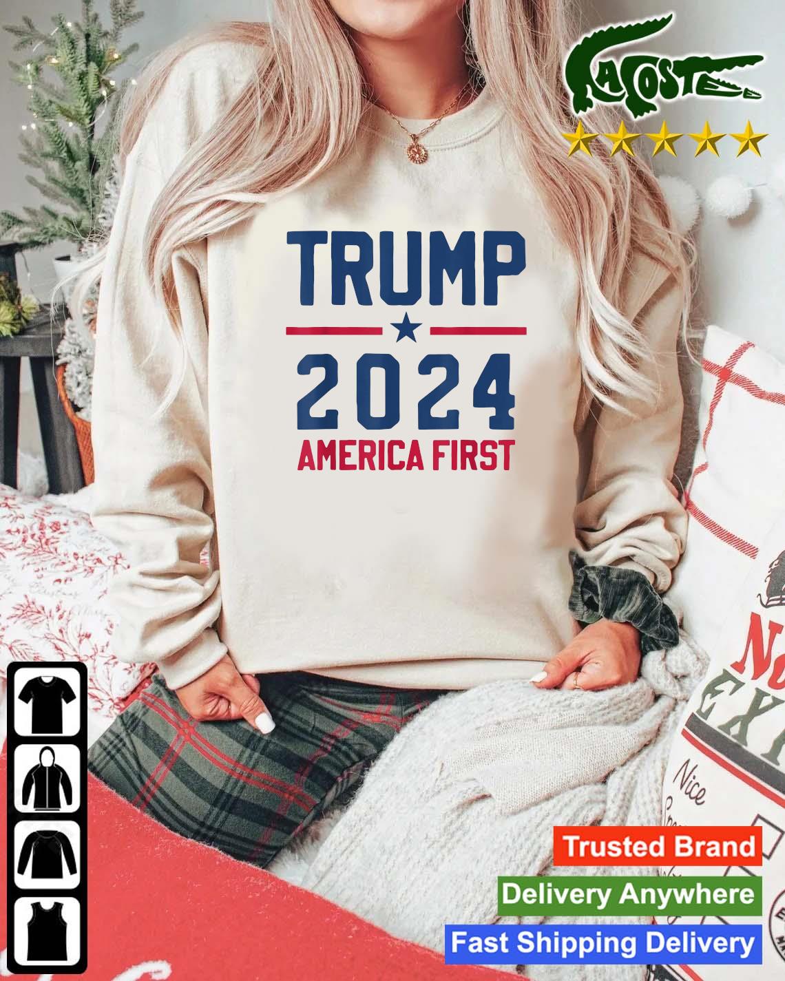 Trump 2024 America First Pro Trump Sweats Mockup Sweater