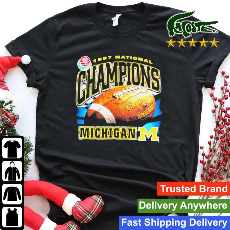 University Of Michigan 1997 National Champions With Schedule Nutmeg Sweats Shirt