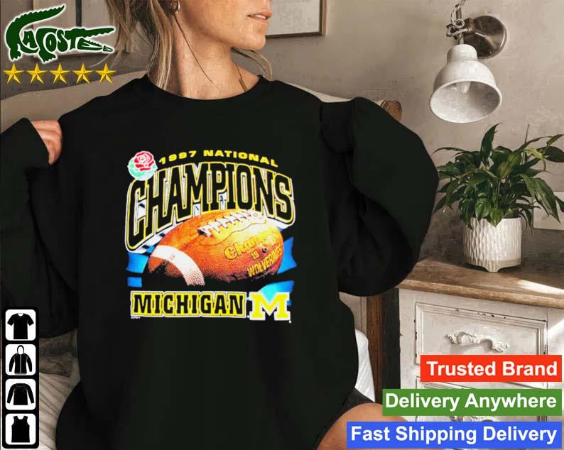 University Of Michigan 1997 National Champions With Schedule Nutmeg Sweatshirt