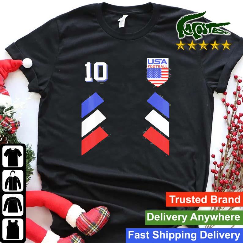 World Cup 10 American Football Usa Soccer Usa Flag 2022 Sweats Shirt